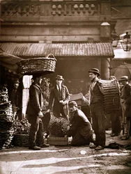 Arbeiders van Covent Garden (woodburytype)